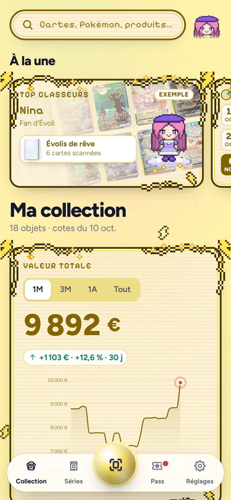 Accueil avec le décor Éclair